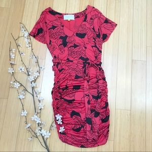 Anthropologie Leifsdottir silk bird print dress, S